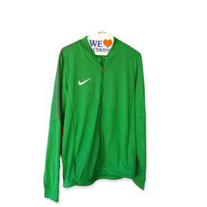 Nike Dri Fit zip up jacket in green